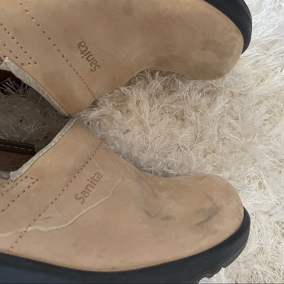 SANITA 38 Seude clogs tan cream professional shoes slip on - Picture 8 of 9